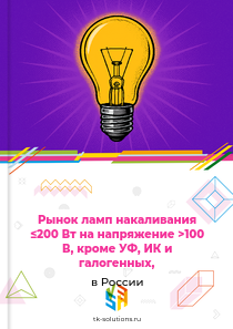 Рынок ламп накаливания ≤200 Вт на напряжение >100 В, кроме УФ, ИК и галогенных, в России, 2018–2026 гг.